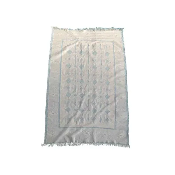 Image of Tappeto rettangolare in cotone con frange (anni '80),