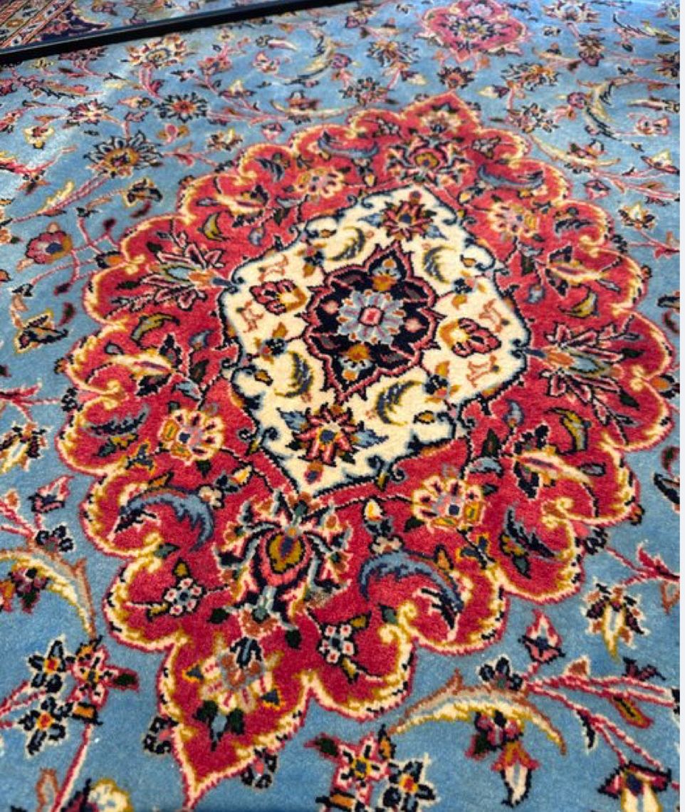 Tappeto Keshan in seta e cotone ('900) Front