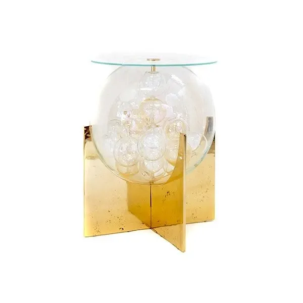 Vintage coffee table with Murano glass base (1980s), image