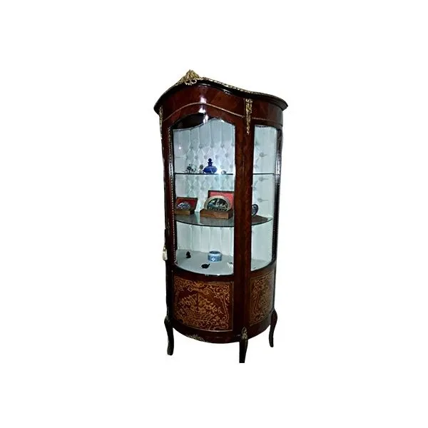 Vetrina vintage in legno decorato ('900),  