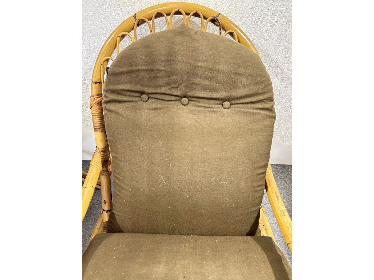 Coppia di poltrone a dondolo in bamboo (anni '70), Defects