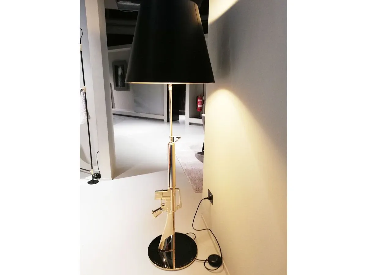 Lampada da terra Gun Lounge alluminio e carta (nero), Flos 1