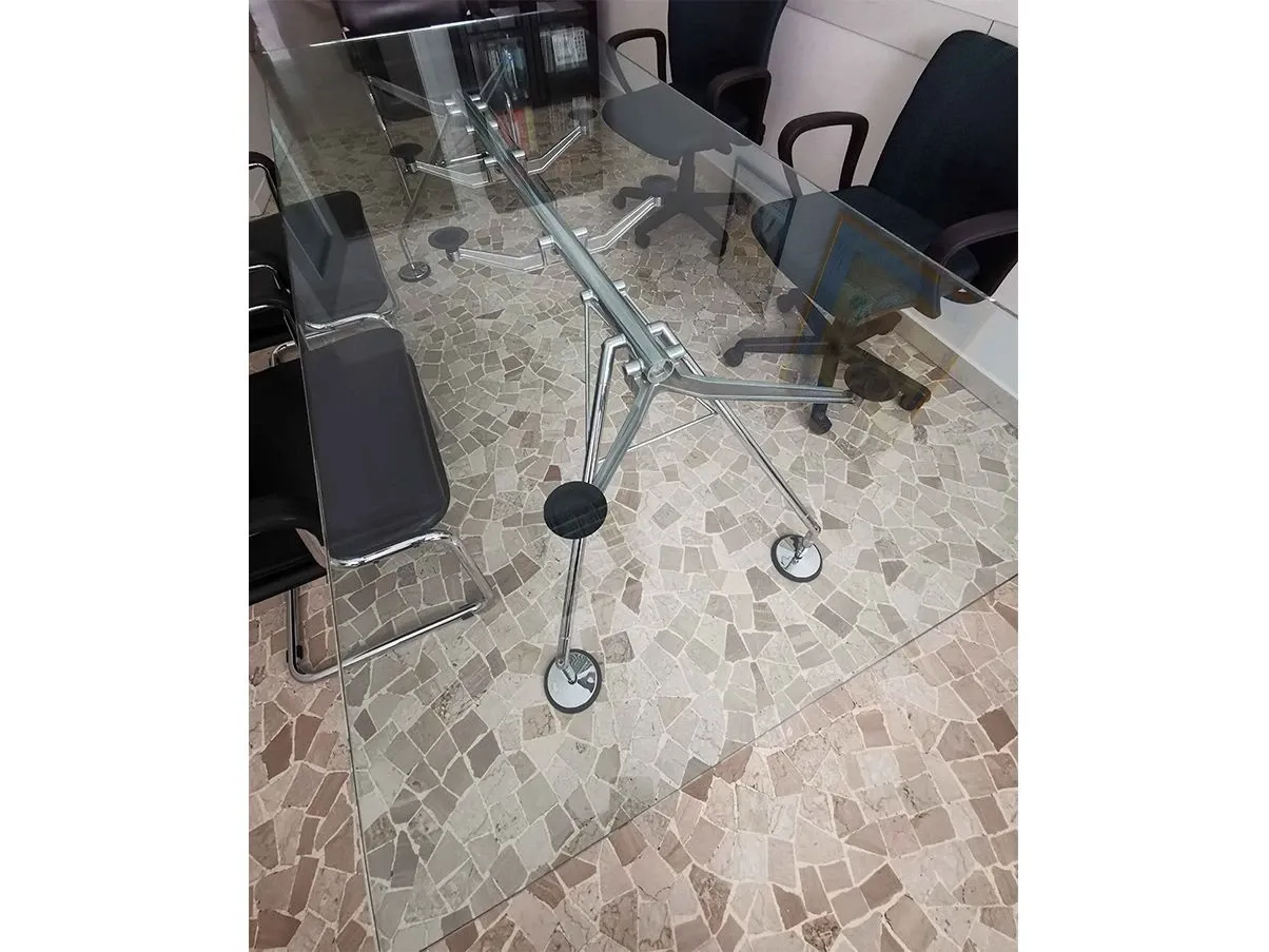 Nomos rectangular table by Norman Foster, Tecno 