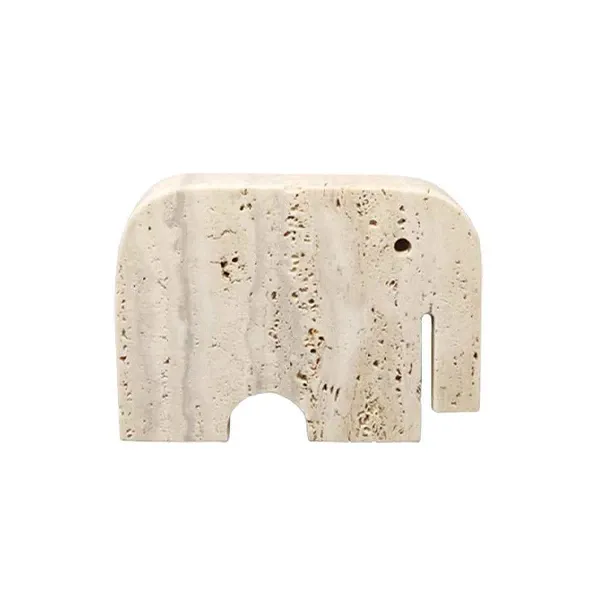 Vintage travertine sculpture by Enzo Mari 1
