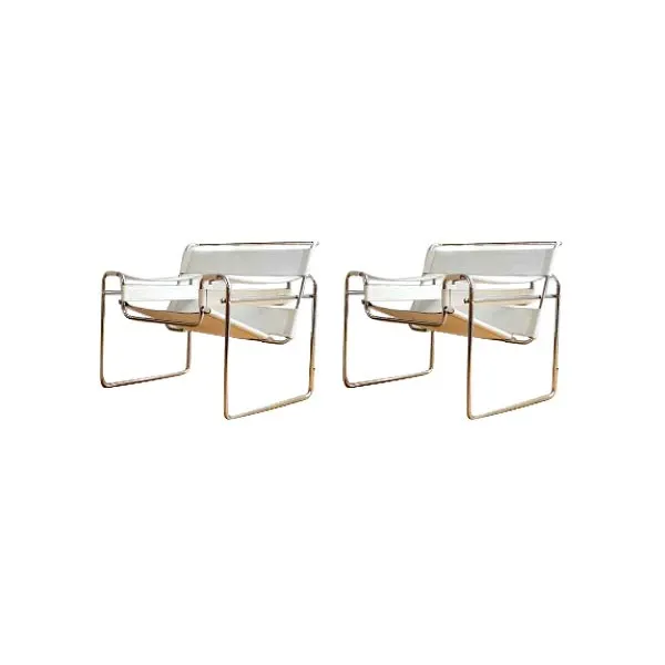 Set of 2 Wassily armchairs by Marcel Breuer (1980s), MDF Italia image