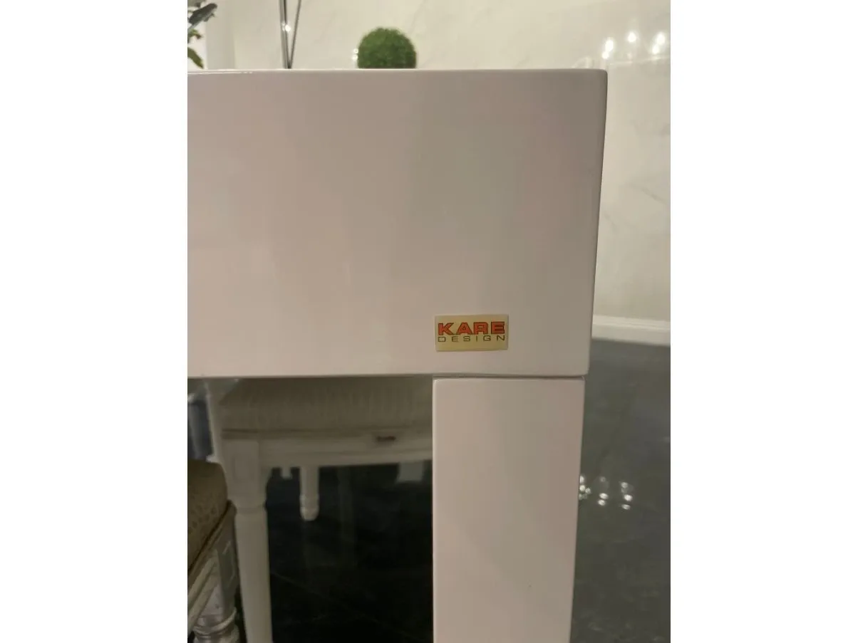Janus white table and 6 chairs set 1