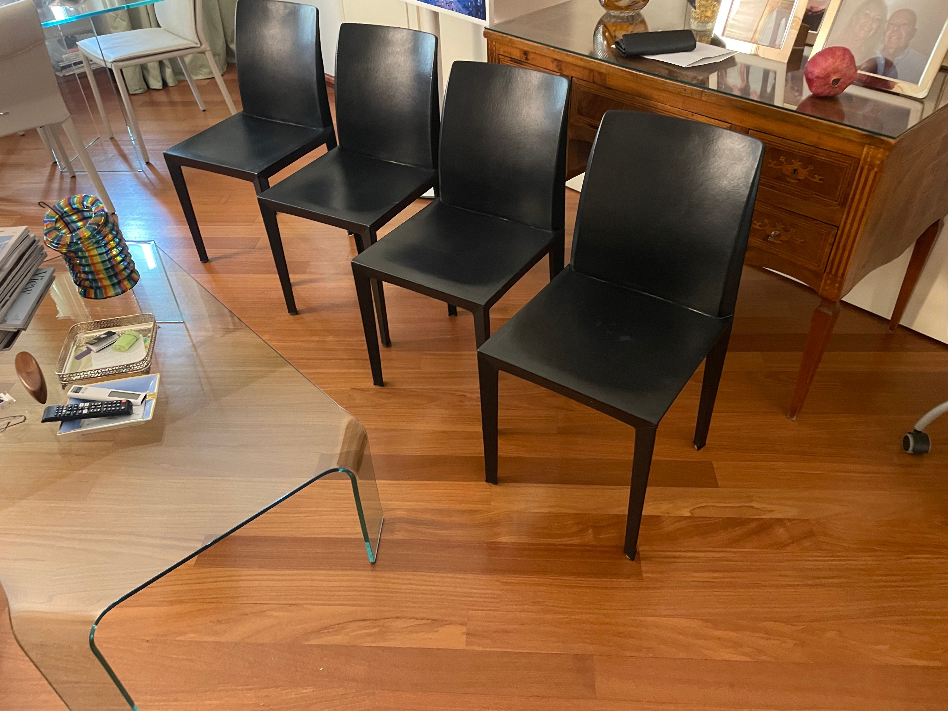 Set di 4 sedie con schienale alto Lola di Pierluigi Cerri Main