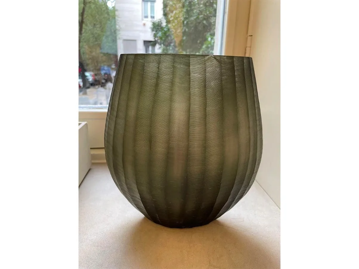 Artisan Zephyr green glass vase 3