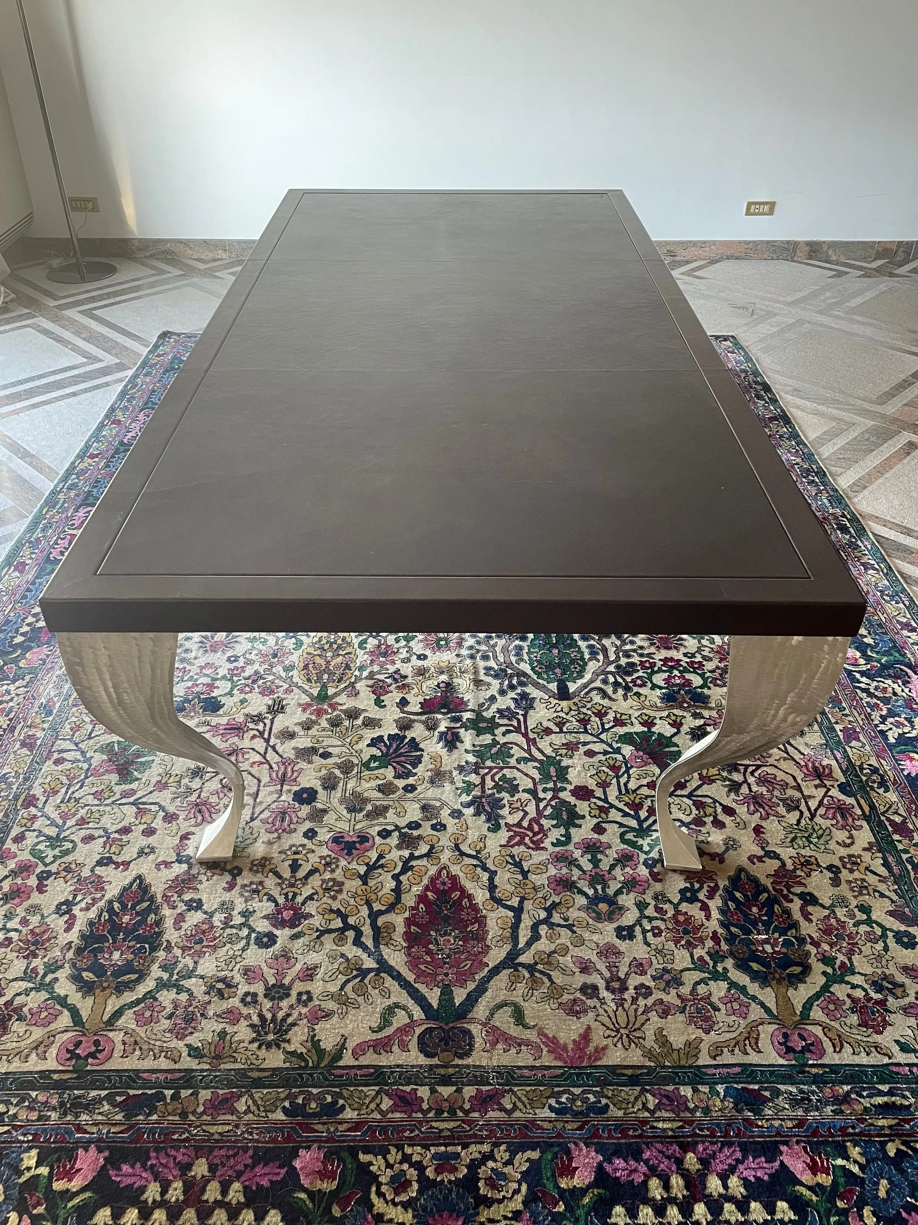 Venus rectangular table with leather top, Baxter 2