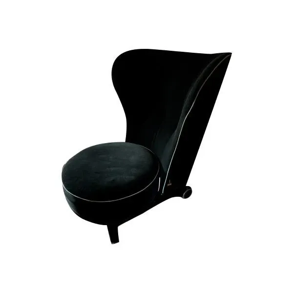 Rea armchair in black velvet, Giorgetti image