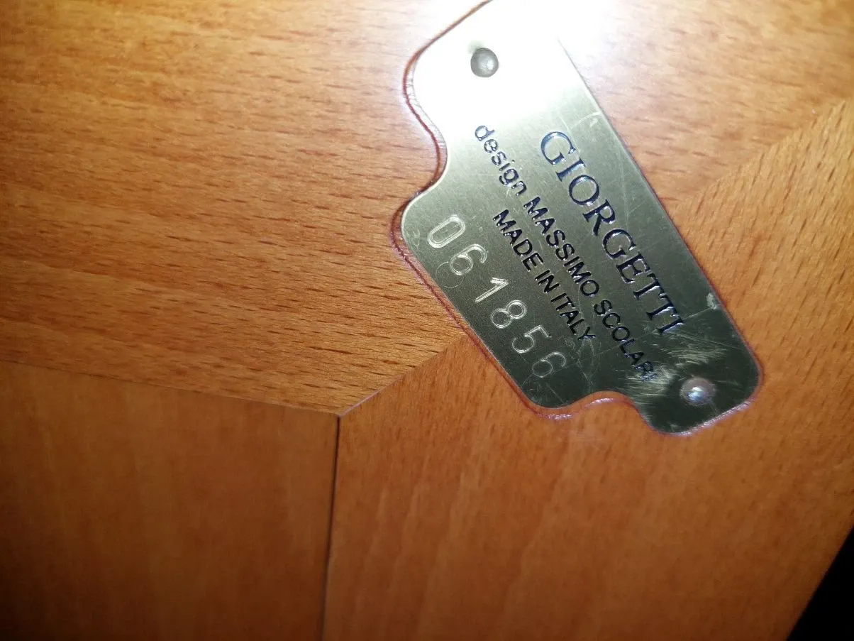 Tavolo Sagredo in legno di faggio e vetro, Giorgetti 1