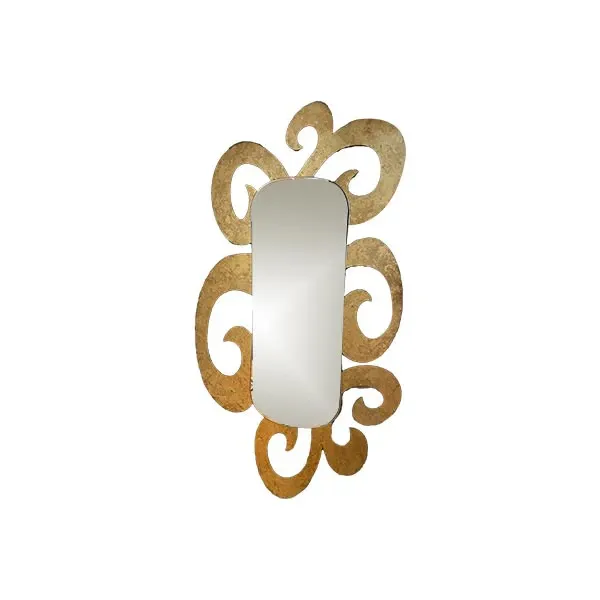 Baroque metal mirror with golden frame, Ceart image