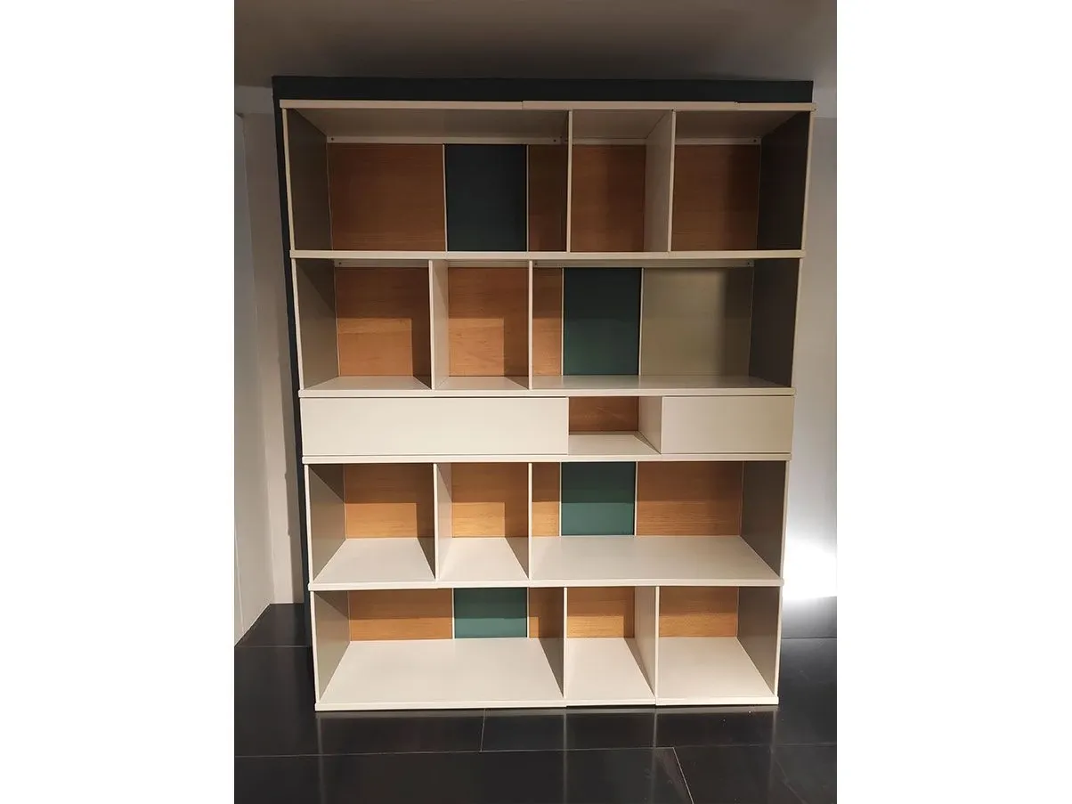 From>To bookcase wood and steel compartments, Extendo 4