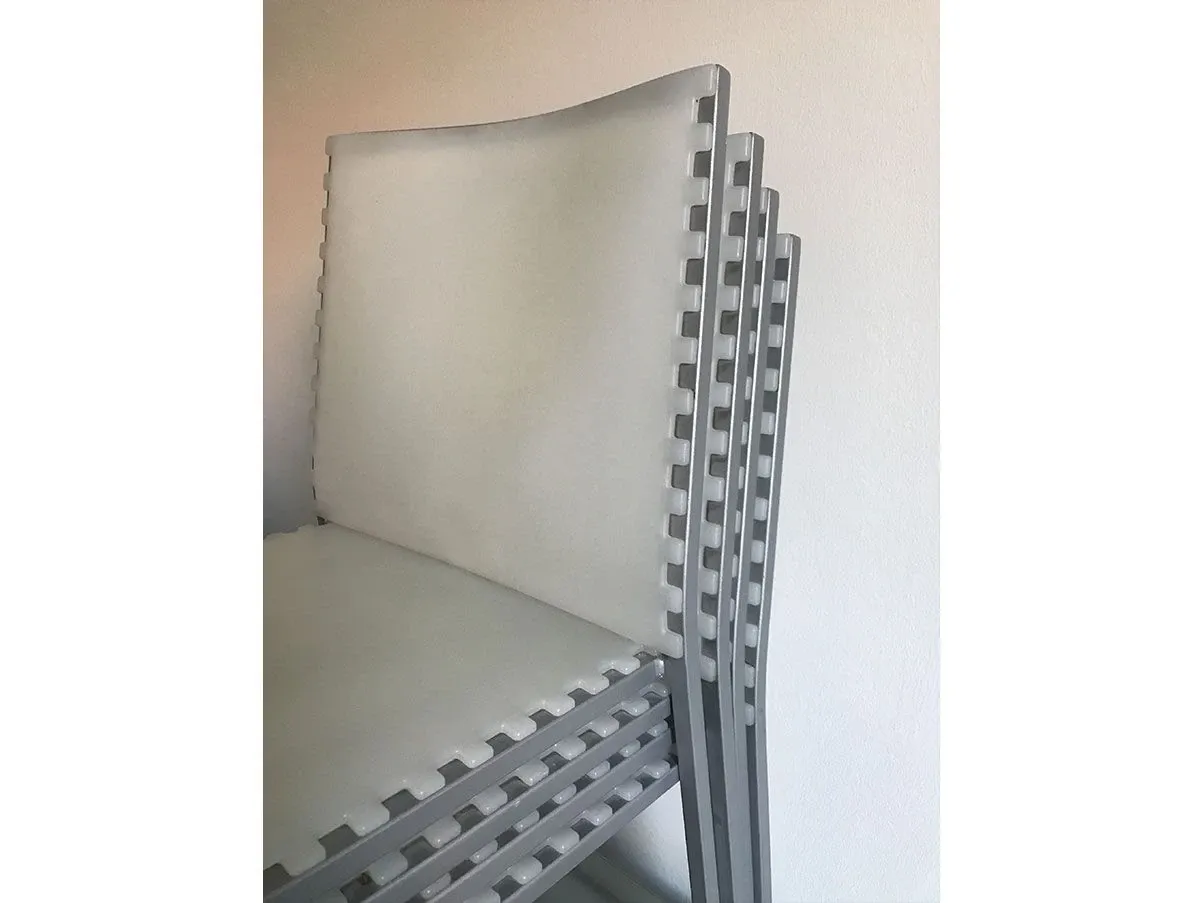 Set 4 sedie Zip impilabili in polipropilene (grigio), Desalto 1