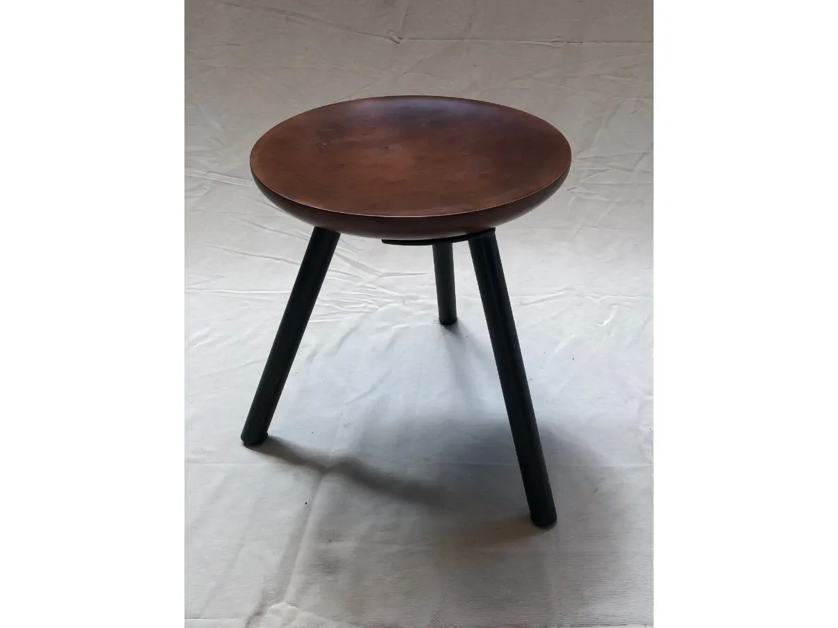 Round brown stool, Zeus 1