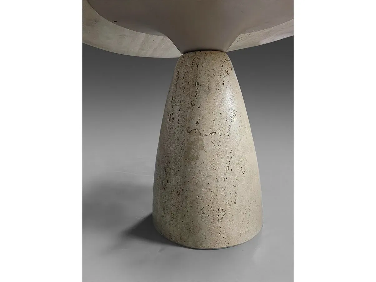 Vintage Finale Oval Table by Peter Draenert in Travertine (1970s) 8