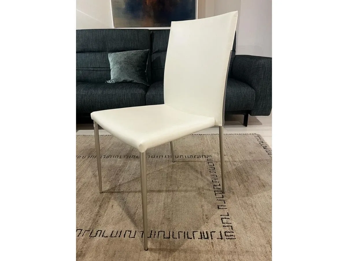 Minnie chair in eco-leather, Stones 1
