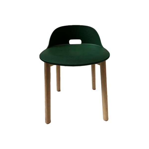 Sedia Alfi con schienale basso verde, Emeco image