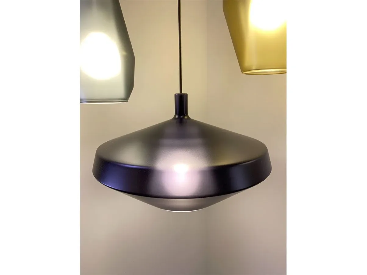 Lampada a sospensione MoM Low in vetro (blu), Penta 