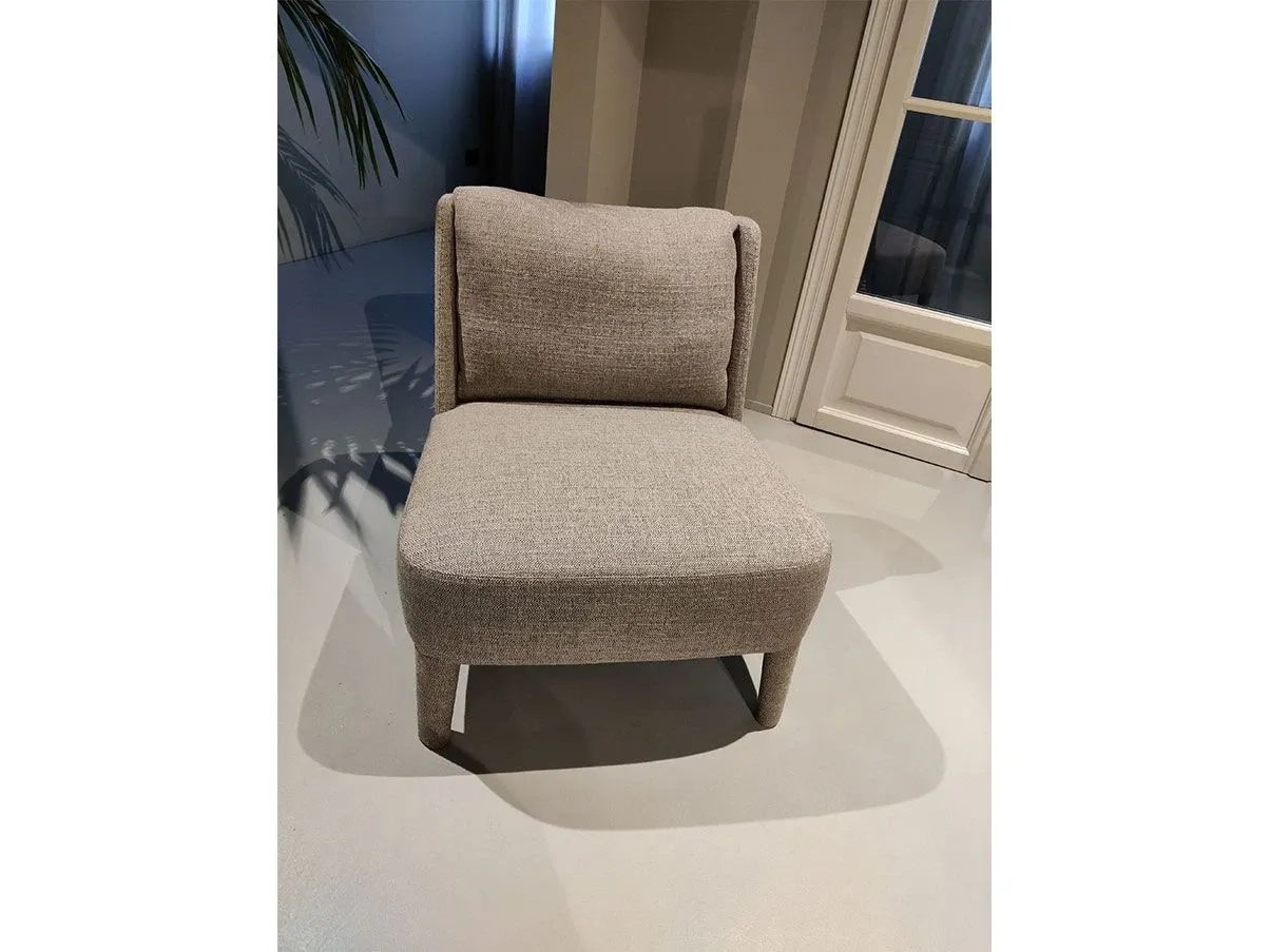 Cecile armchair covered in fabric (grey) 1