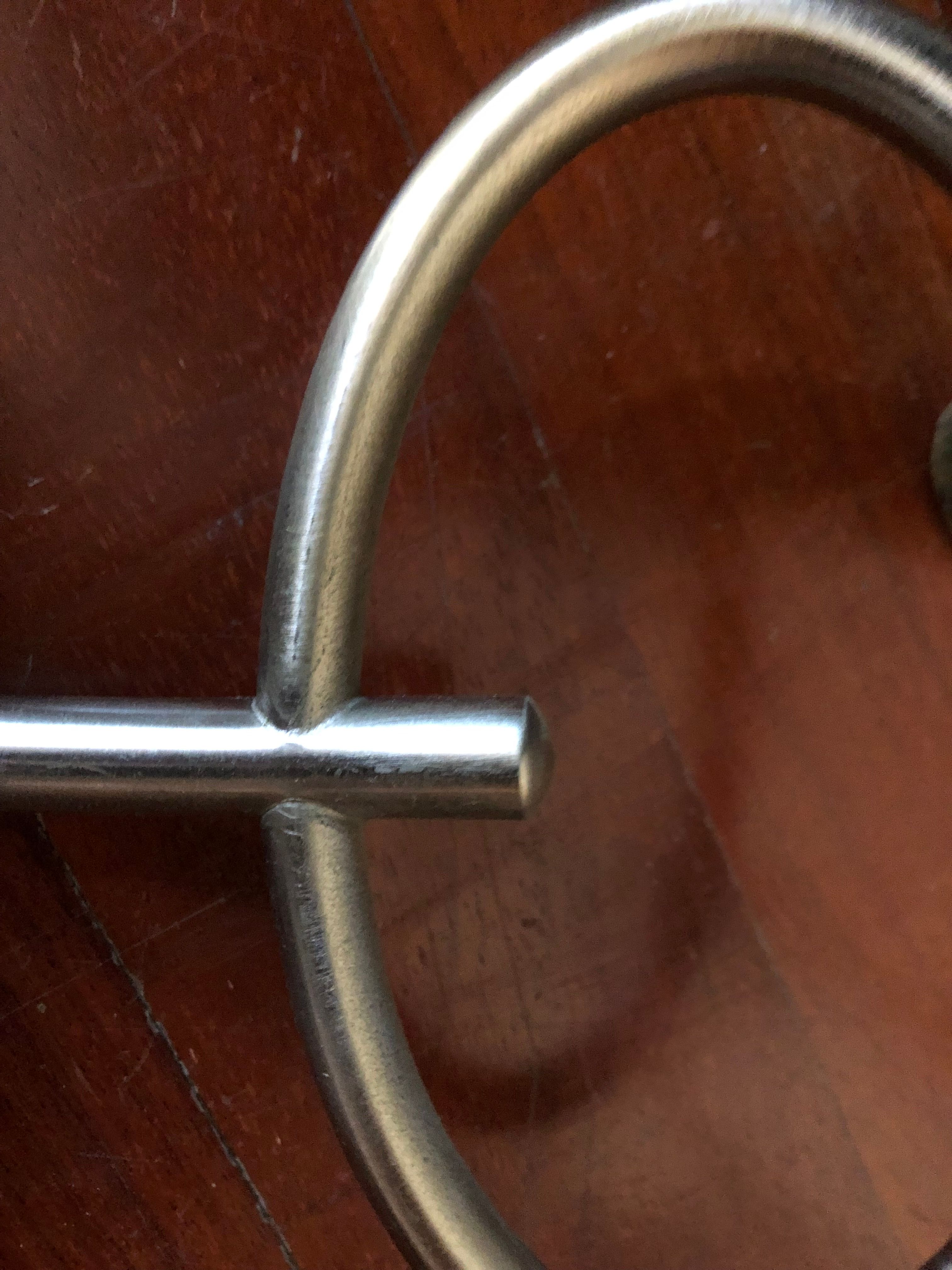 Clitoquattro brass wall coat rack by Sergio Mazza (60s), Artemide  Details