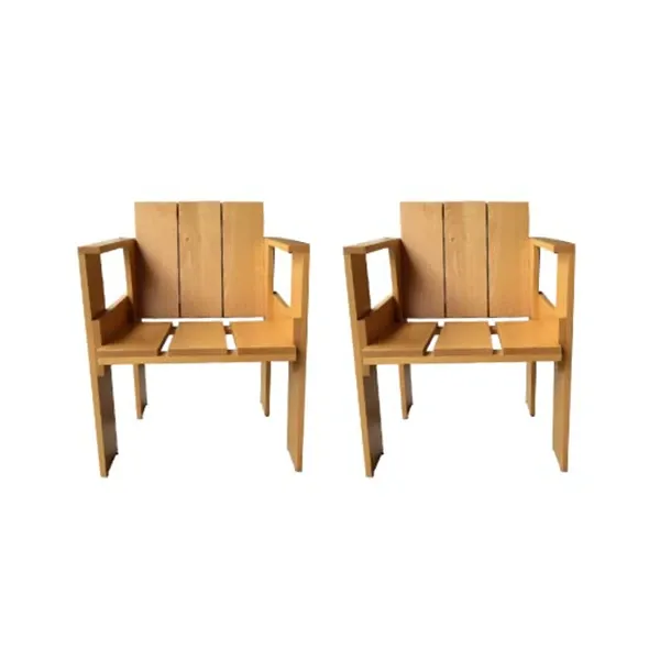 Set of 2 Crate armchairs by Gerrit T. Rietveld, Cassina image