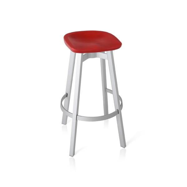 Red and white SU stool by Nendo, Emeco image