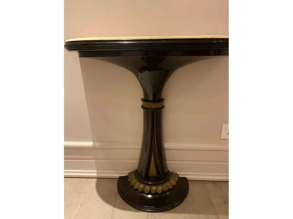 Set 2 consolle in stile Art Déco in legno e pietra onice, 3