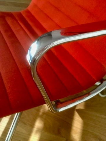Red EA124 Lounge Chair by Charles and Ray Eames Optional8