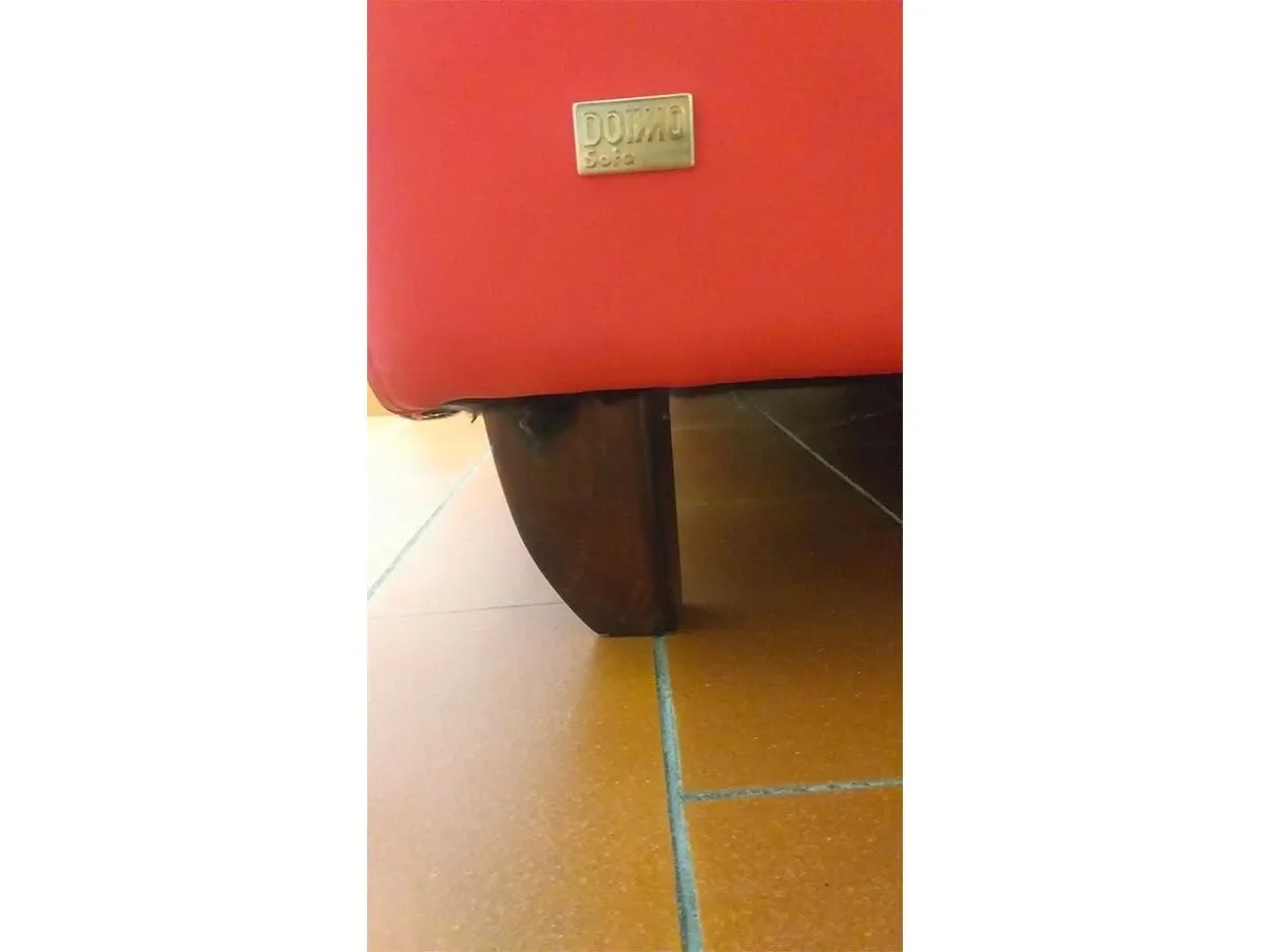 2 seater sofa in leather (red), Doimo 4