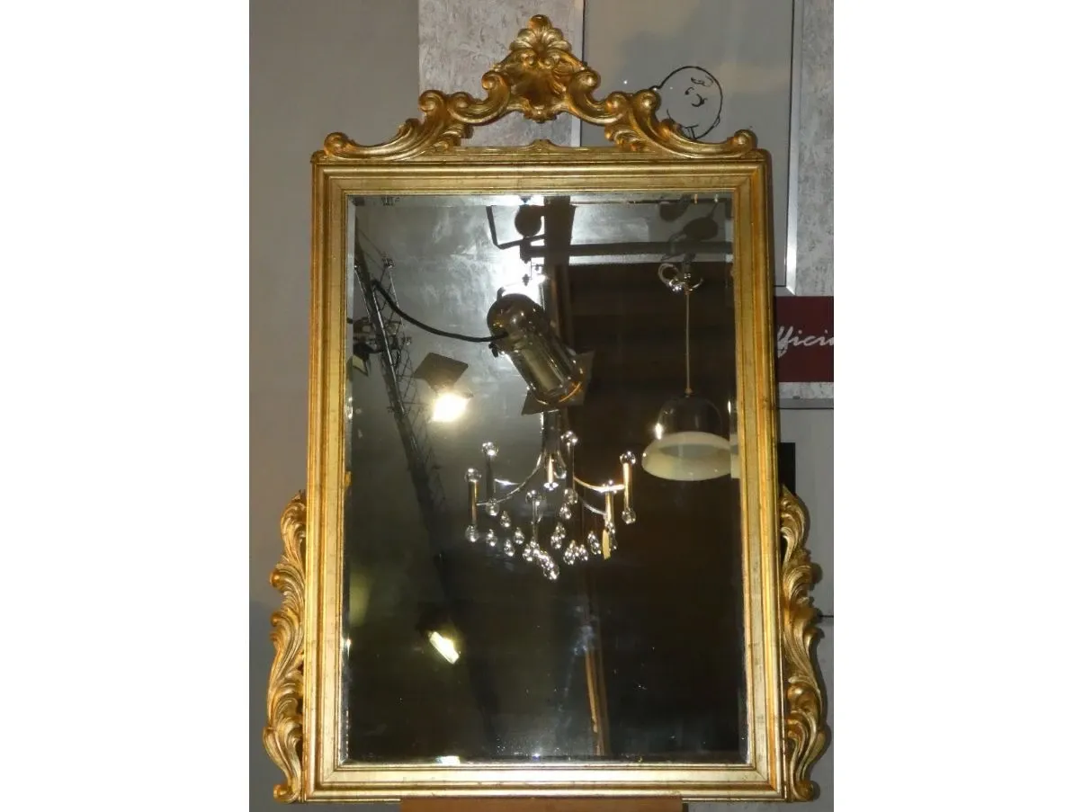 Vintage mirror with gold decorations ('900), 1