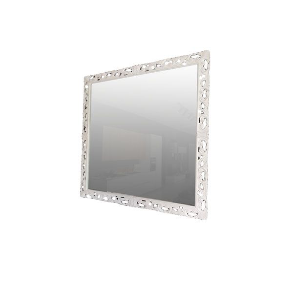 Specchiera Replica in legno faggio intagliato (bianco), Modà image