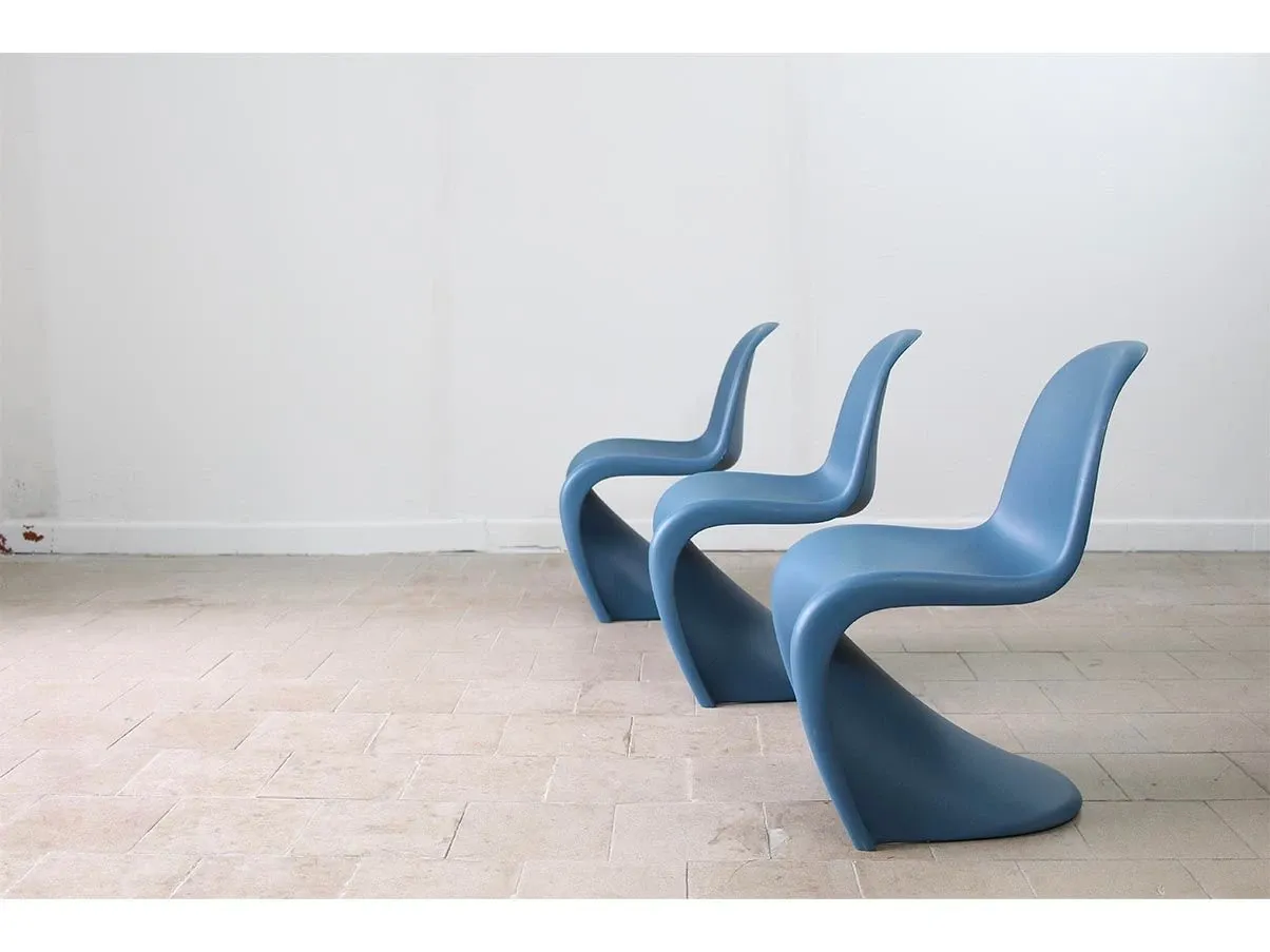Sedia Mini Verner Panton blu 4