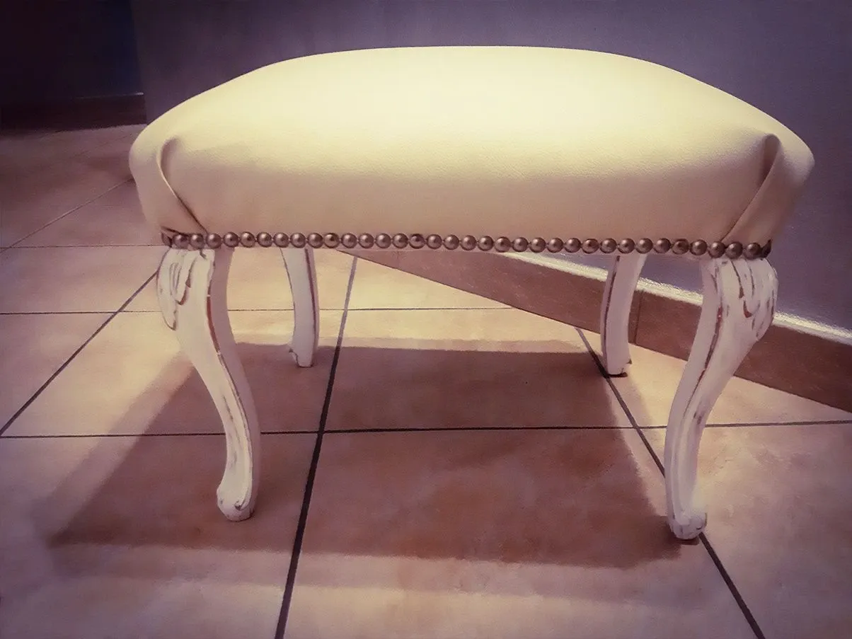 Vintage petineuse with dressing table and pouf in shabby style ( &#039;900) 3