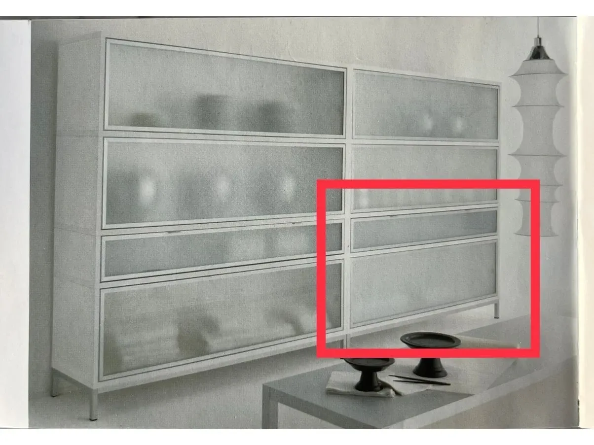 Mobiler weißer Alu-Schrank von Bruno Fattorini 7