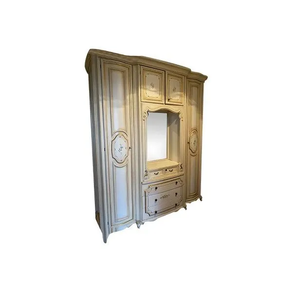 Vintage wardrobe with chest of drawers and mirror 