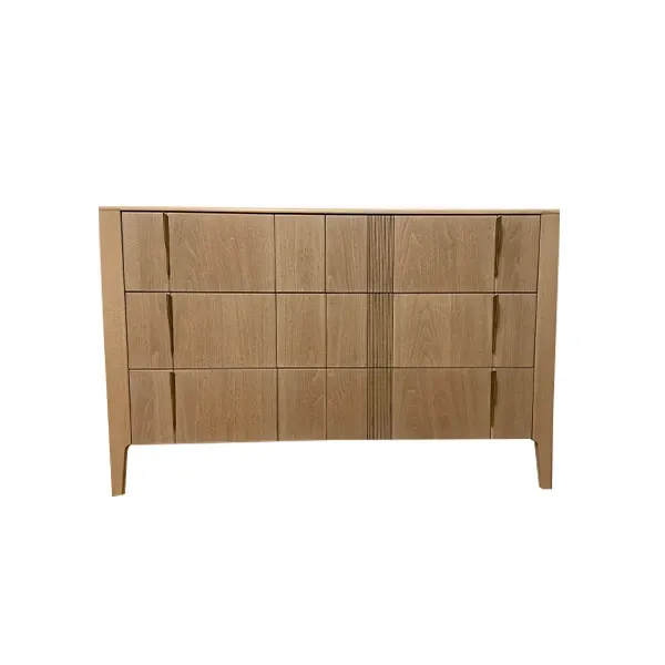 Domino chest of drawers in walnut wood with drawers, Modo 10 