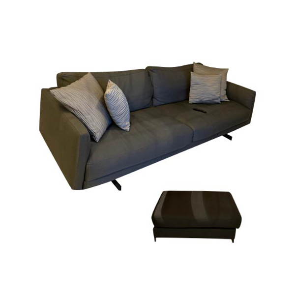 3 seater sofa with Dee dee pouf in fabric, Berto Salotti image