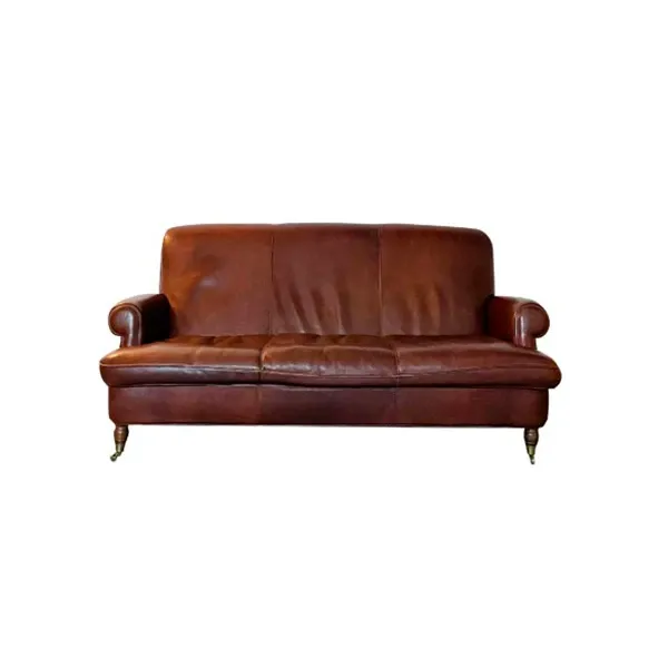 3 seater sofa covered in leather (brown), Baxter 3