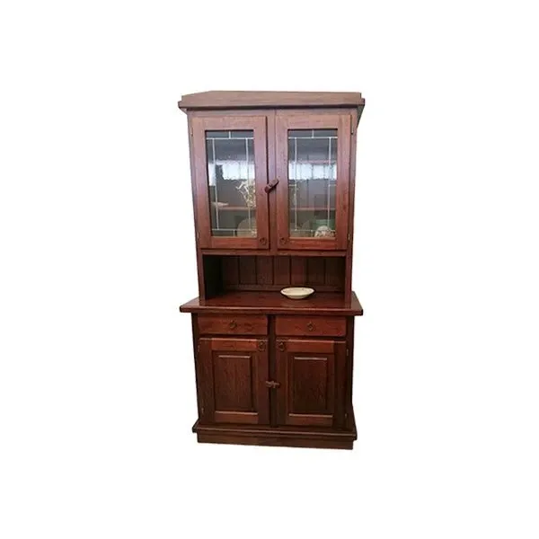 Cabinet with Nostalgia display case in wood (brown), Linea In Arredamenti image