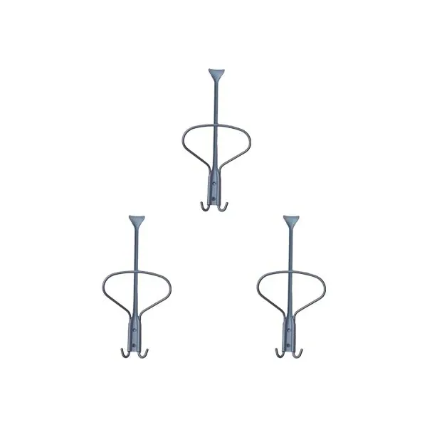 Set of 3 coat hangers Museo di Enzo Mari in steel, Zanotta 2