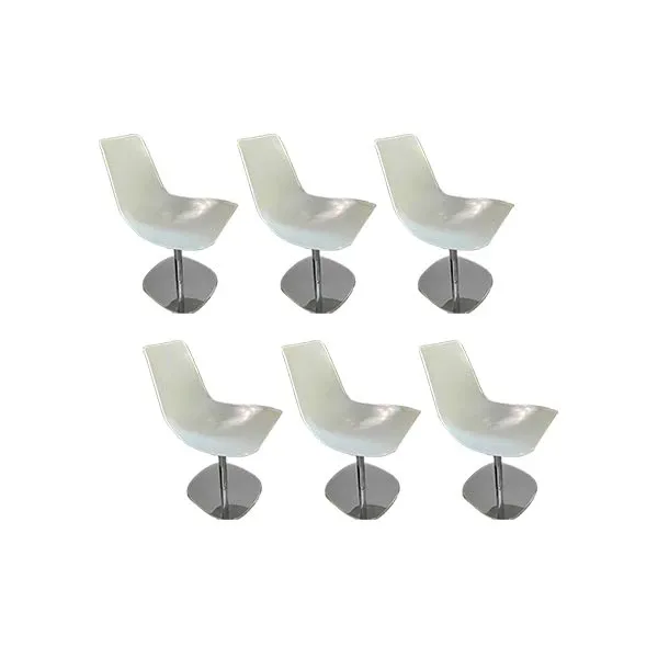 Set of 6 Lei Tech (white) swivel chairs, Bonaldo image