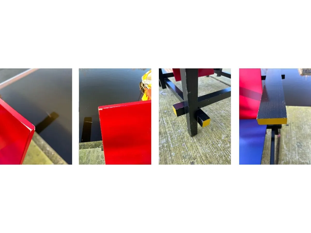 Vintage Red and Blue armchair (1990s) 8