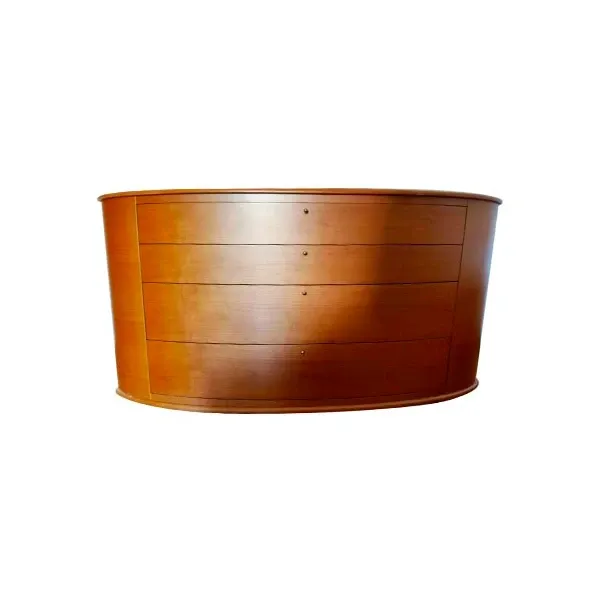 Oval Kommode aus Holz (braun) 1