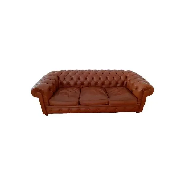 2 seater Chester sofa in beech and leather, Poltrona frau image