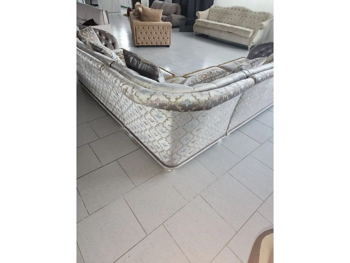 Principality of Monaco corner sofa with decorations, MD Work 7