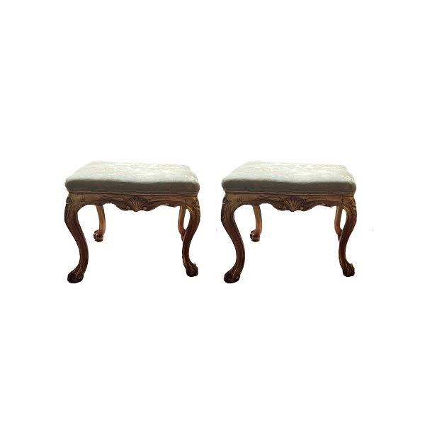 Set of 2 vintage stools (1900s), image