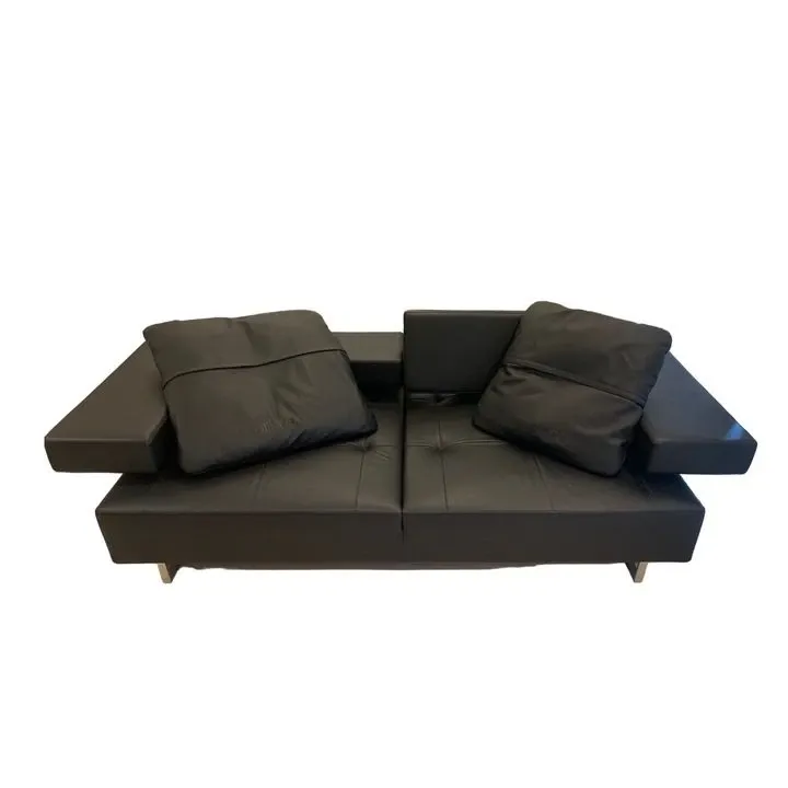 Divano Loft Adriano Piazzesi in pelle nero 9