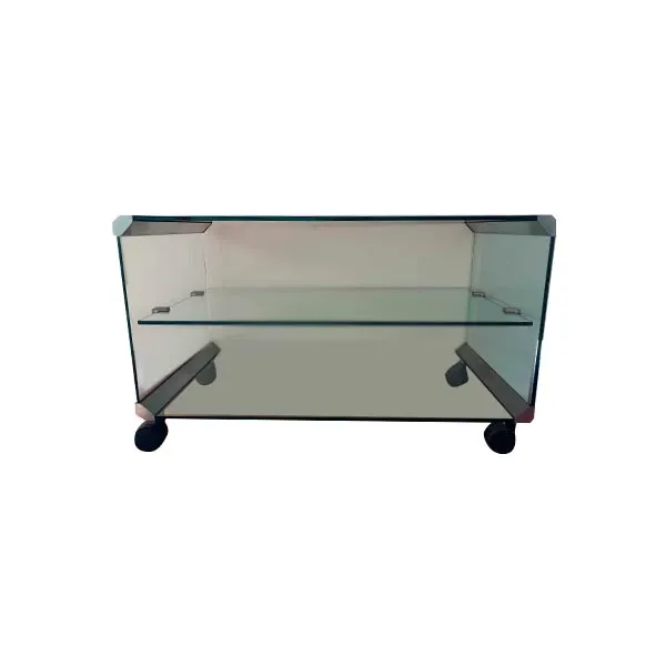 Vintage glass TV trolley (1970s), Gallotti & Radice image