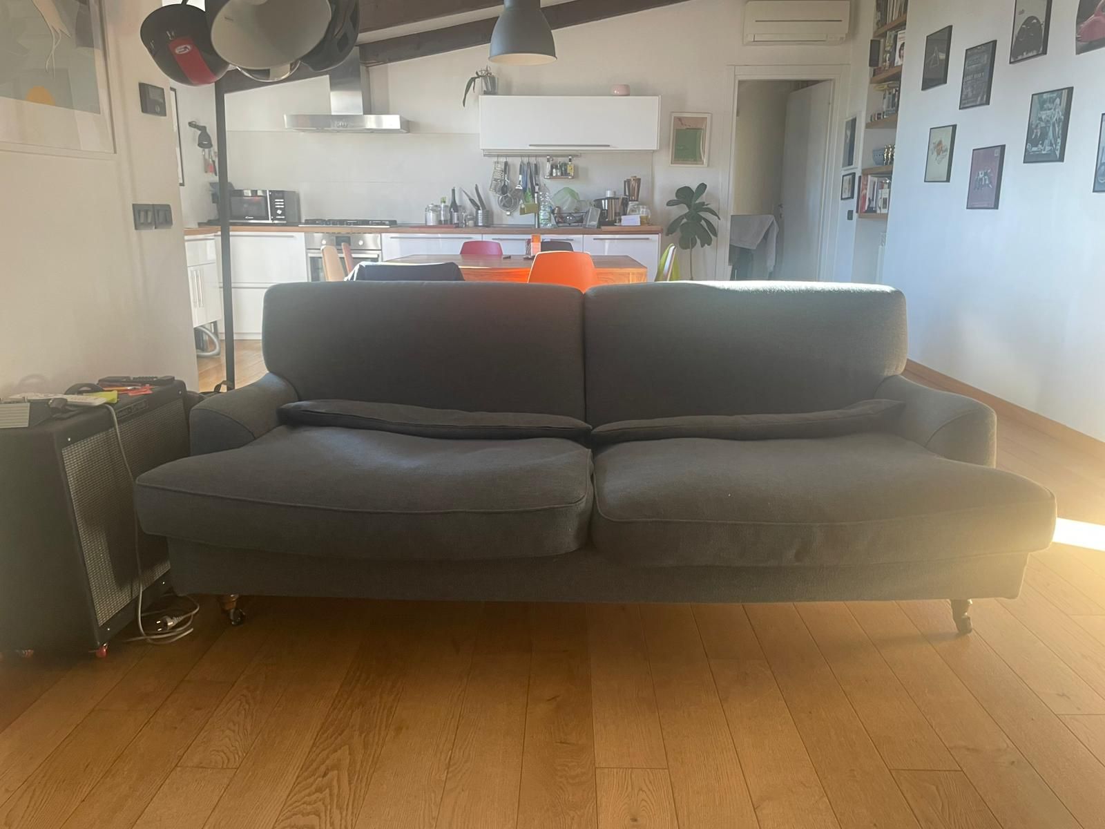 Raffles 3-Seater Fabric Sofa by Vico Magistretti Front